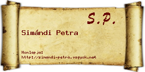 Simándi Petra névjegykártya